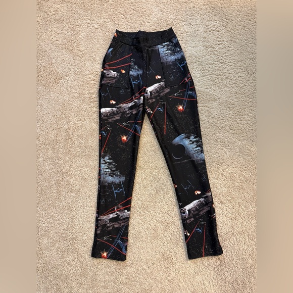 STAR WARS TOASTIE FLEECE CUFFED PANTS NWT SIZE XS BLACKMILK BM BLACK MILK